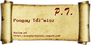 Posgay Témisz névjegykártya